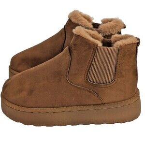 Women's Slippers Platform Mini Boots Size 43 (US9.5) 44 (US10.5) NWOT